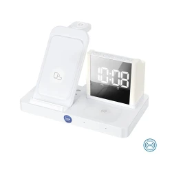 Бездротовий зарядний пристрій з годинником Time Dock, TM TEG з вашим лого